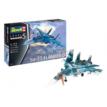 KIT PARA MONTAR REVELL AVIÃO SUKHOI SU-33 FLANKER D 1/72 247 PEÇAS REV 03911